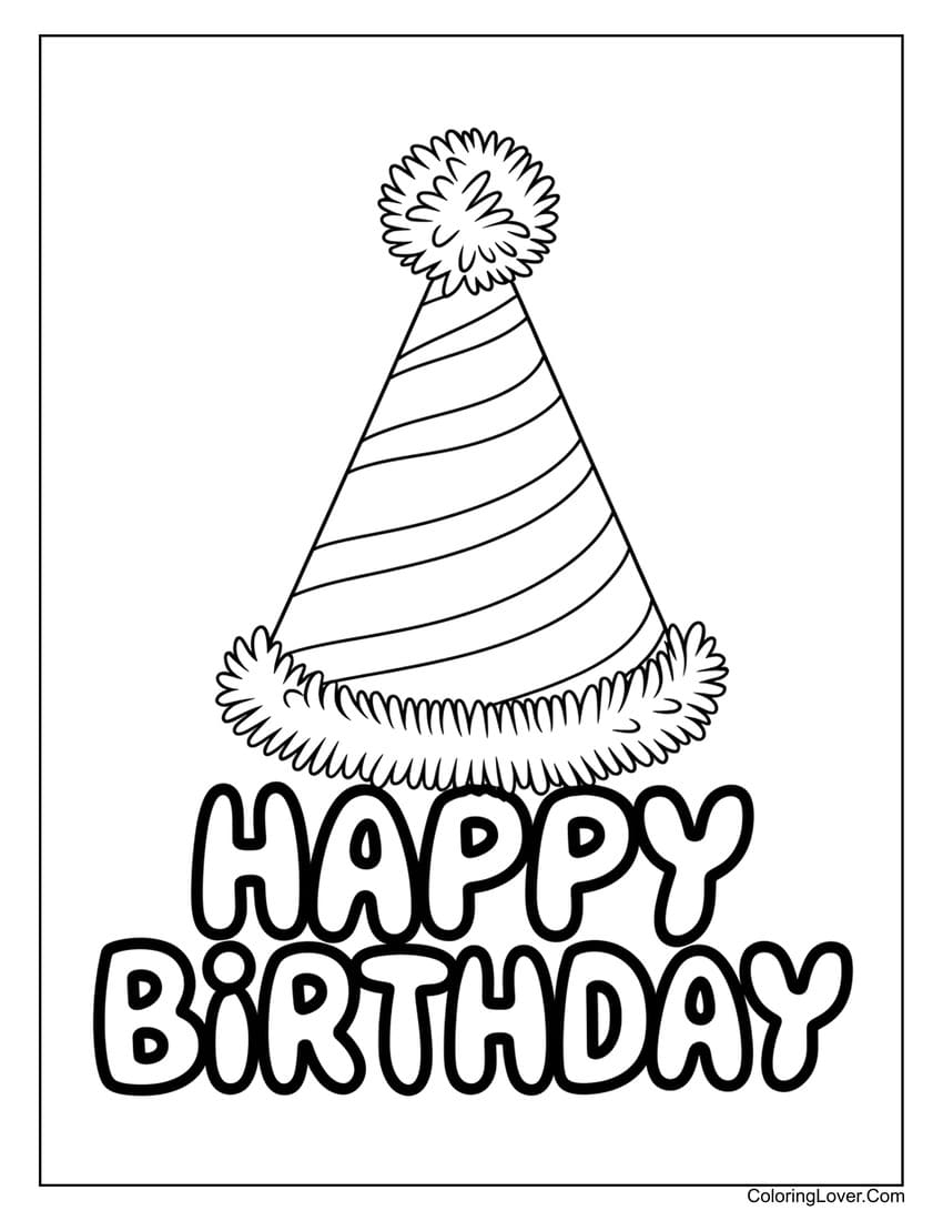 51 Happy Birthday Coloring Pages Free Printables For All Ages 