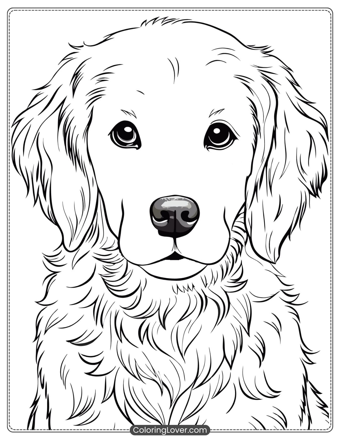 Puppy Printable Coloring Sheets