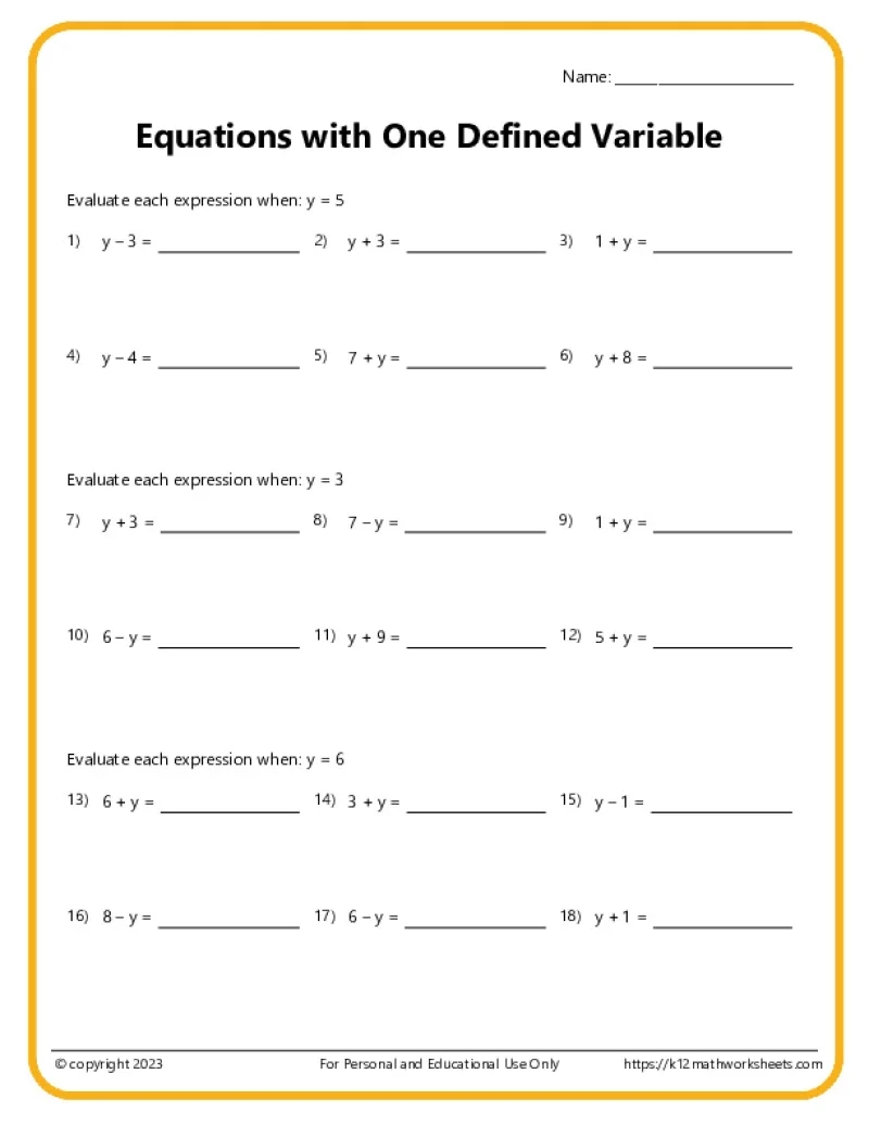 Printable 7th Grade Worksheets