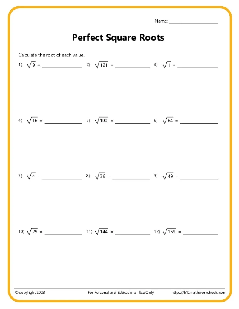 7th Grade Math Printable Worksheets