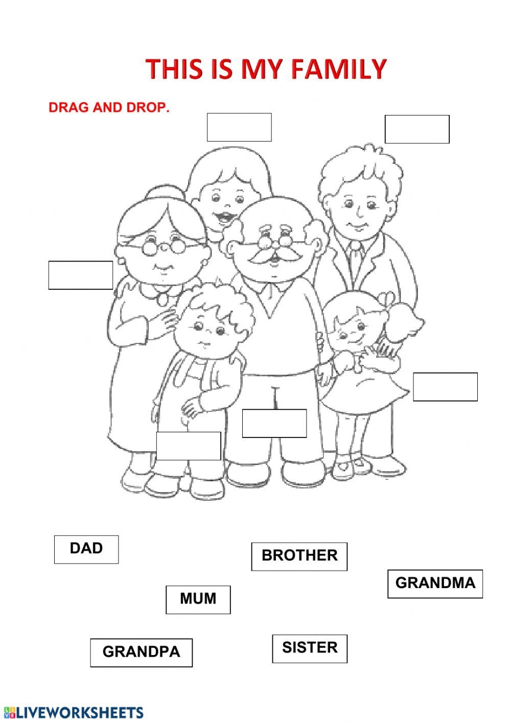 8 My Family Ideas Family Worksheet English Worksheets For Kids English Lessons For Kids