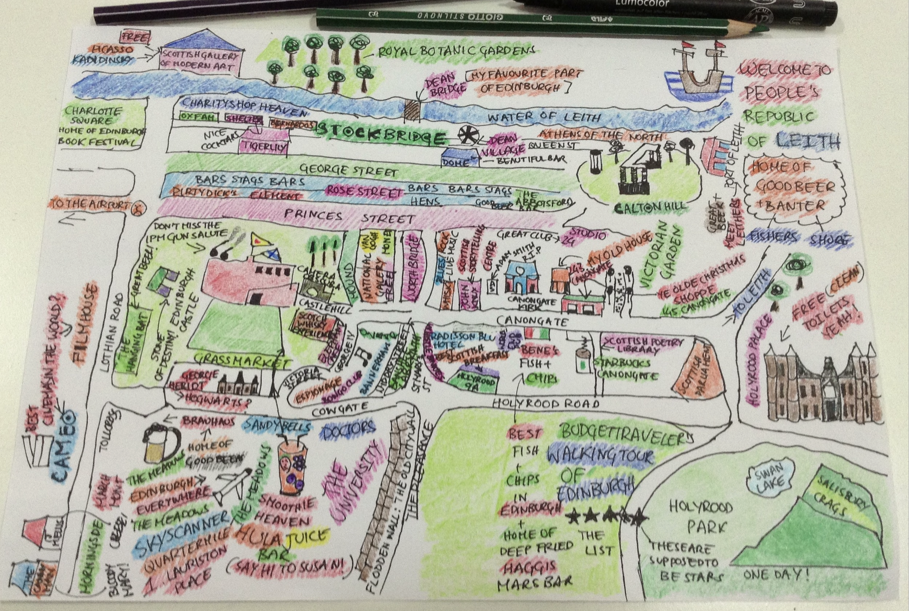 Printable Edinburgh Tourist Map Printable Edinburgh Tourist Map