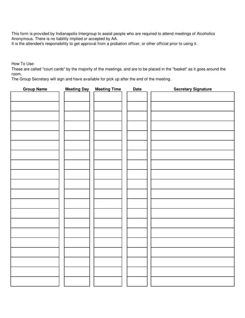 Aa Court Card Fill Out Printable PDF Forms Online