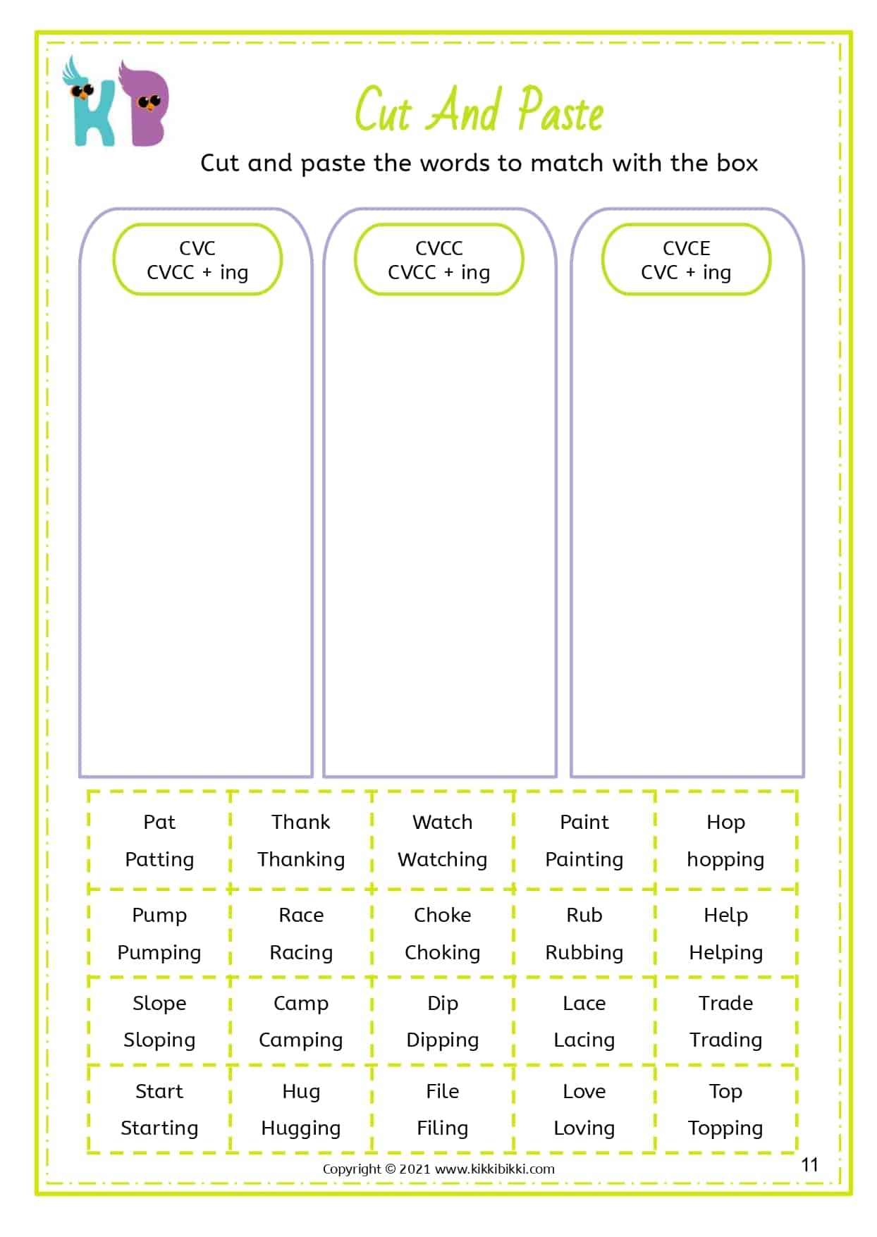 Free Printable Ing Worksheets