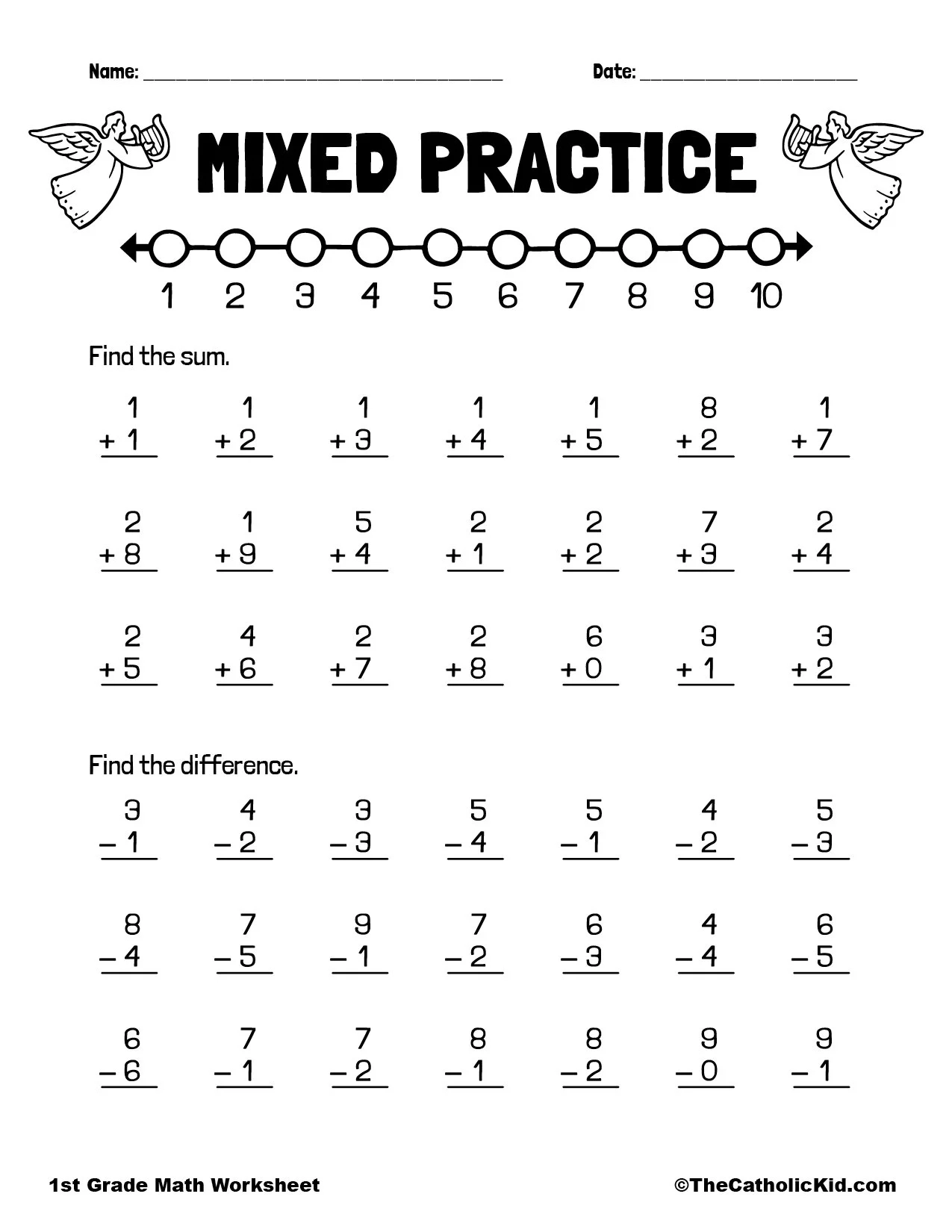Printable Adding And Subtracting Worksheets