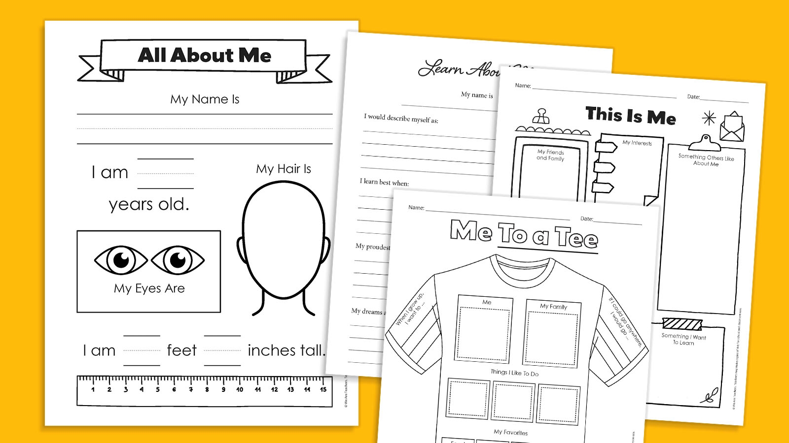 All About Me Worksheets 11 Free Options For All Grade Levels All About Me Worksheets 11 Free Options For All Grade Levels