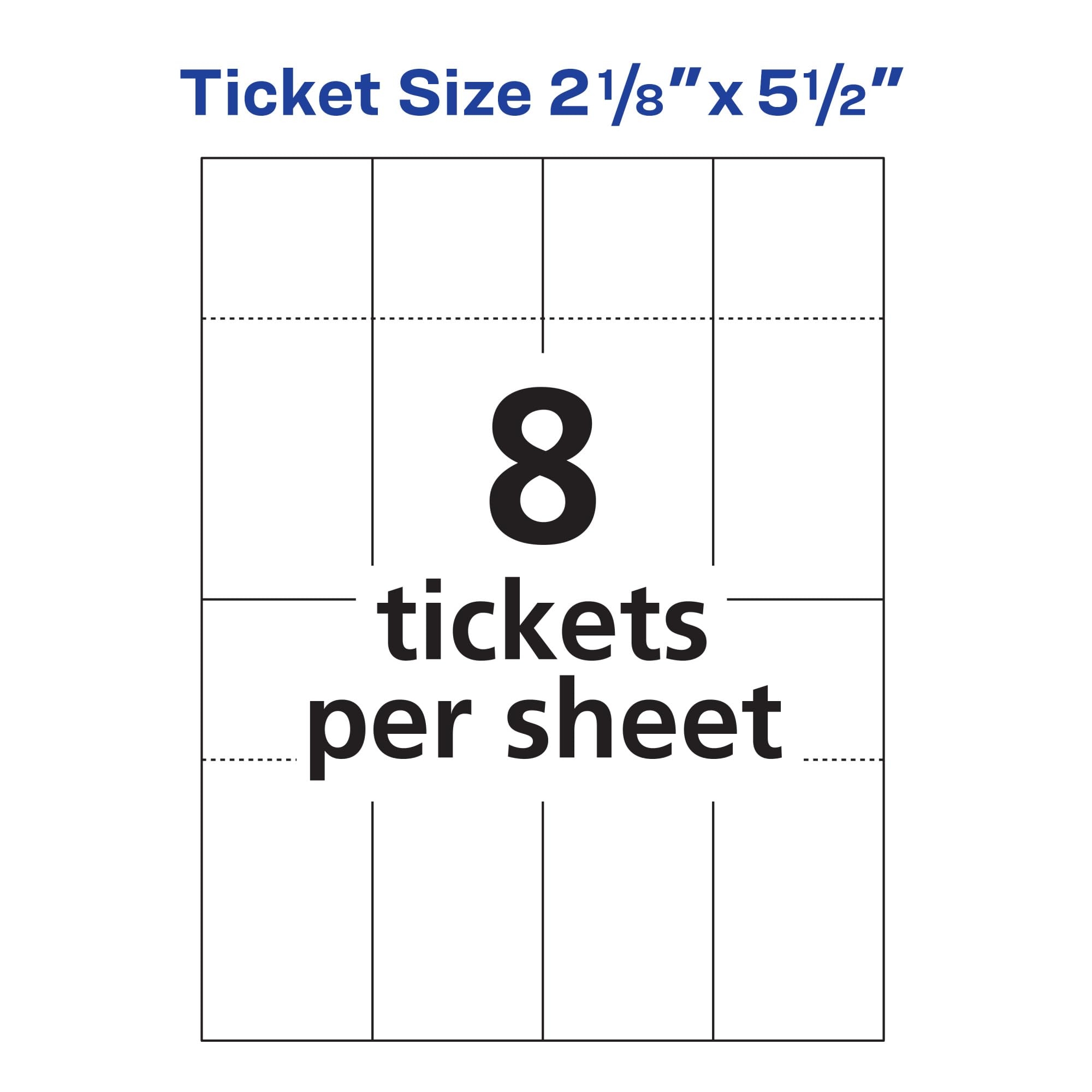 Printable Ticket Sheets
