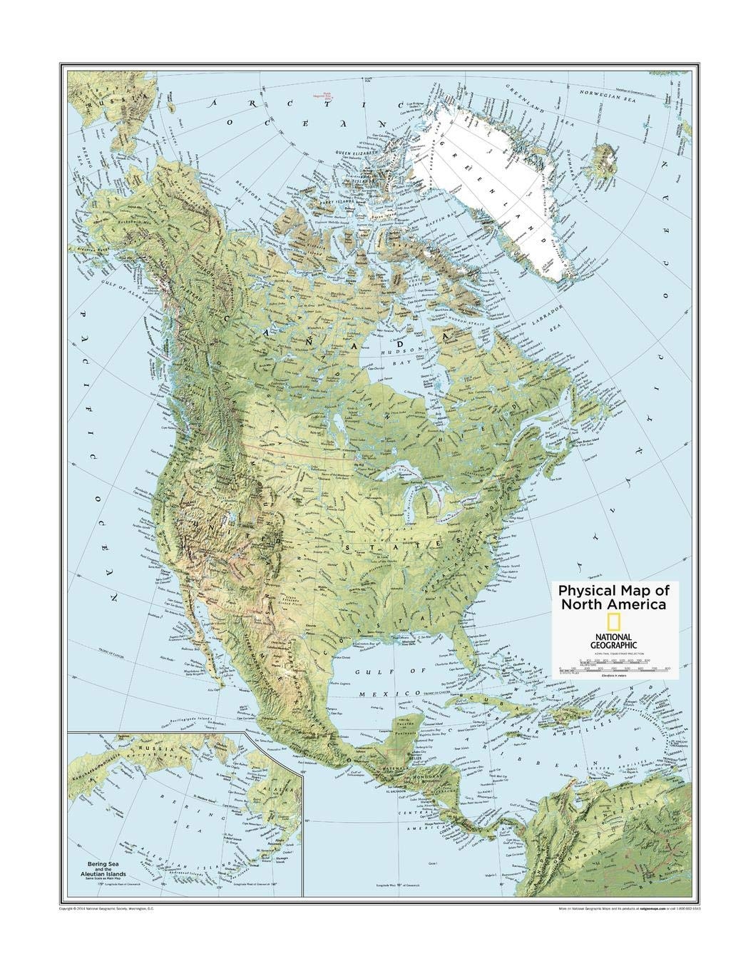 Amazon National Geographic North America Physical Wall Map 22 X 28 Inches Art Quality Print Office Products