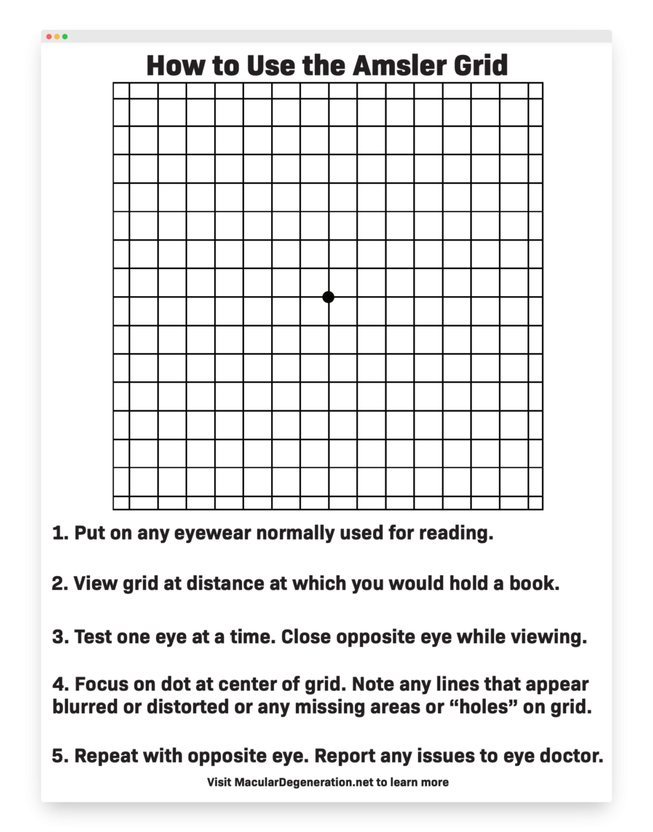 Amsler Grid Vision Tests Visual Acuity Tests New England Low Vision