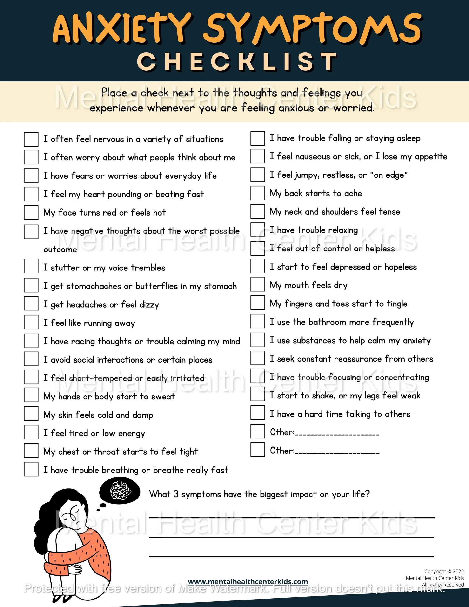 Anxiety Worksheets For Kids Mental Health Center Kids Anxiety Worksheets For Kids Mental Health Center Kids