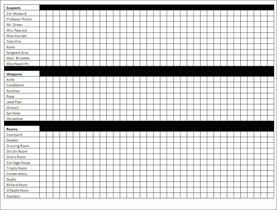 Approved Detective Sheets Board Approved Changes For Master Detective Clue