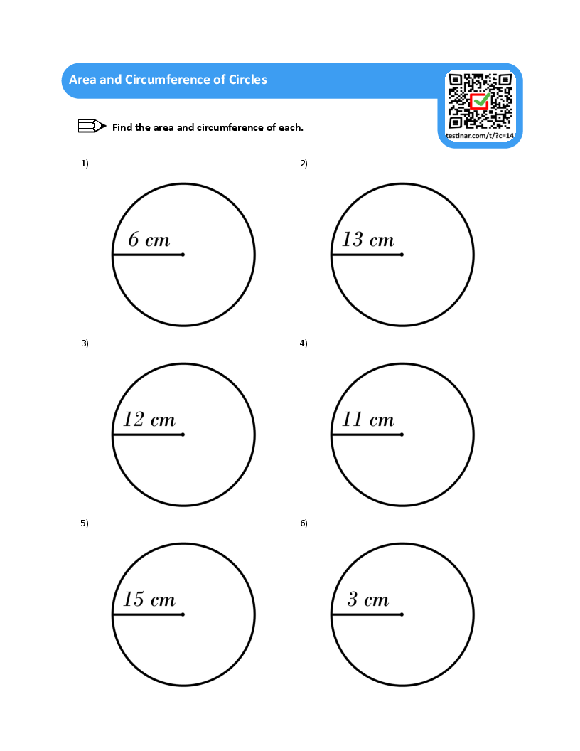Free Printable Circumference Worksheets Free Printable Circumference Worksheets