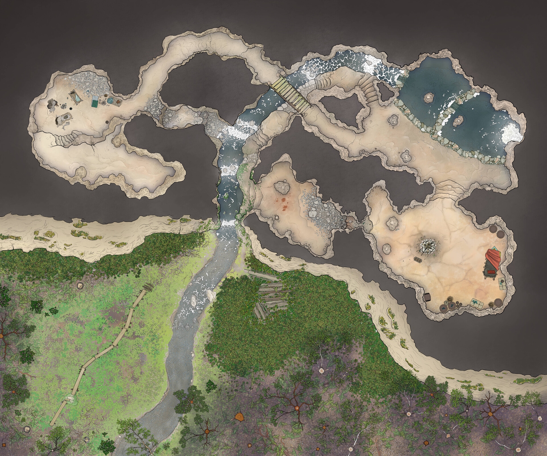 Cragmaw Hideout Map Printable