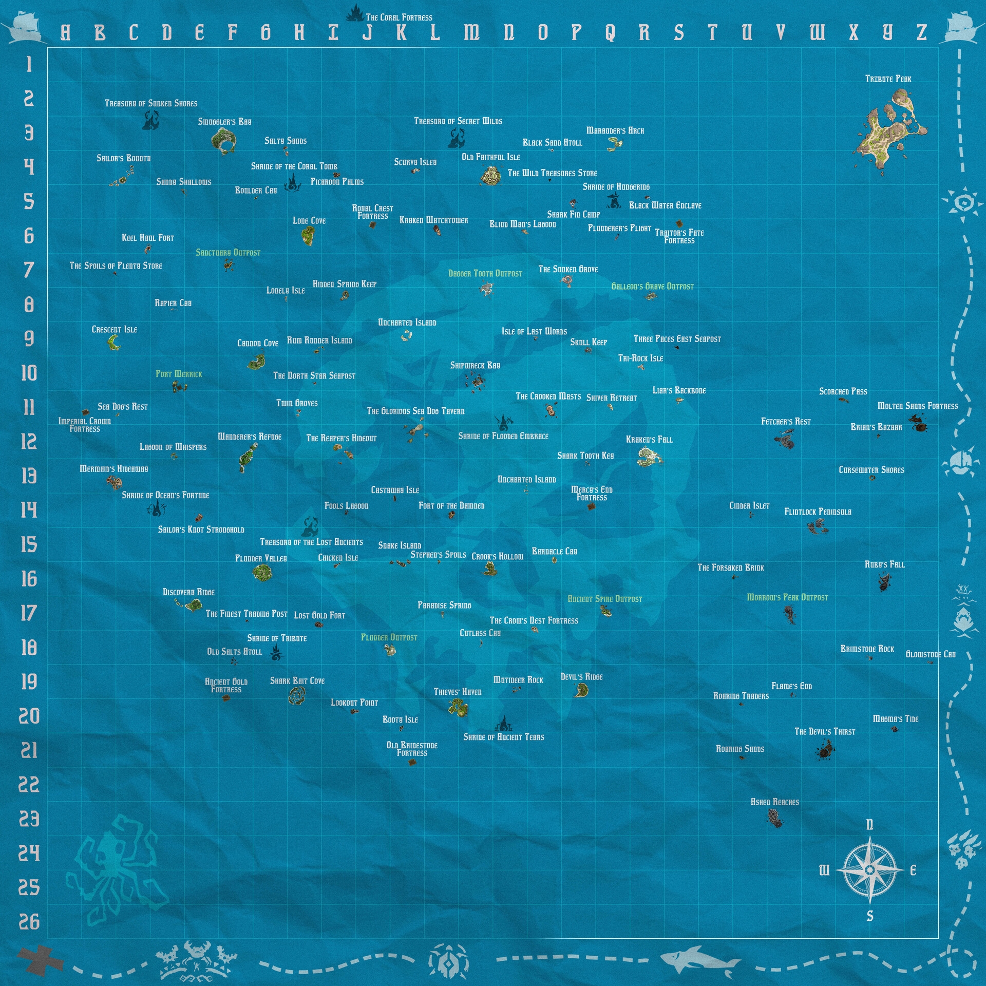 ArtStation Sea Of Thieves Map
