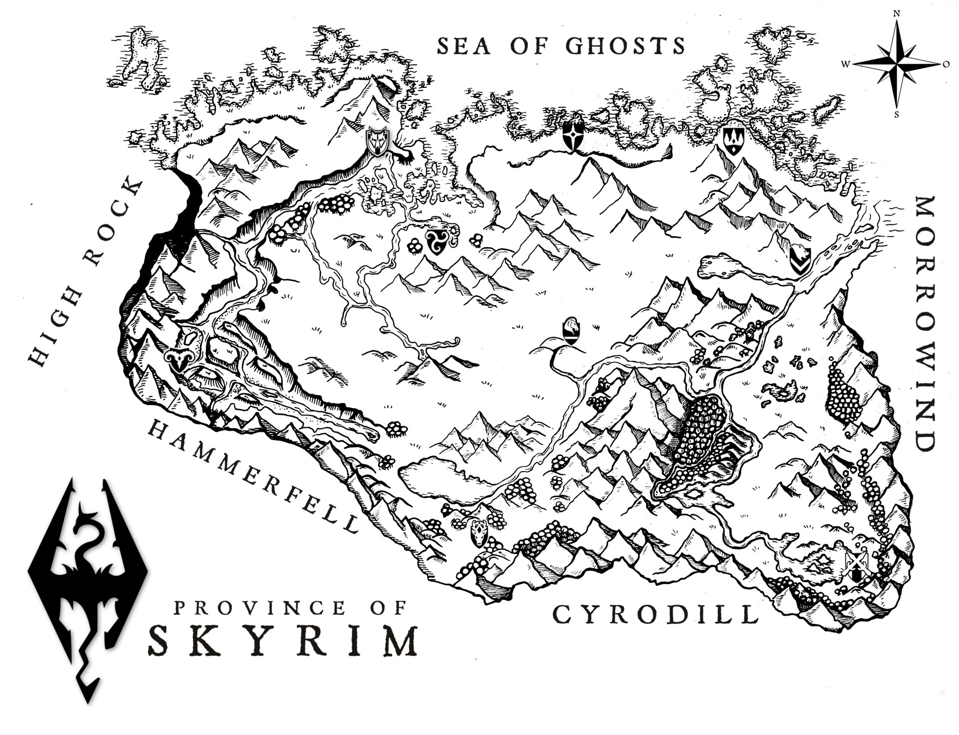 ArtStation Skyrim Fan Art Map 2020 