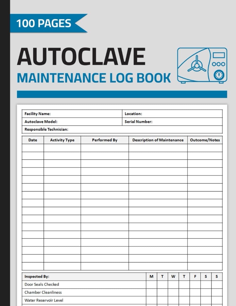 Autoclave Maintenance Log Book Autoclave Inspection Checklist Sterilization Equipment Repair Service Record Logbook 100 Pages Publishing Hzko Bv Amazon Books