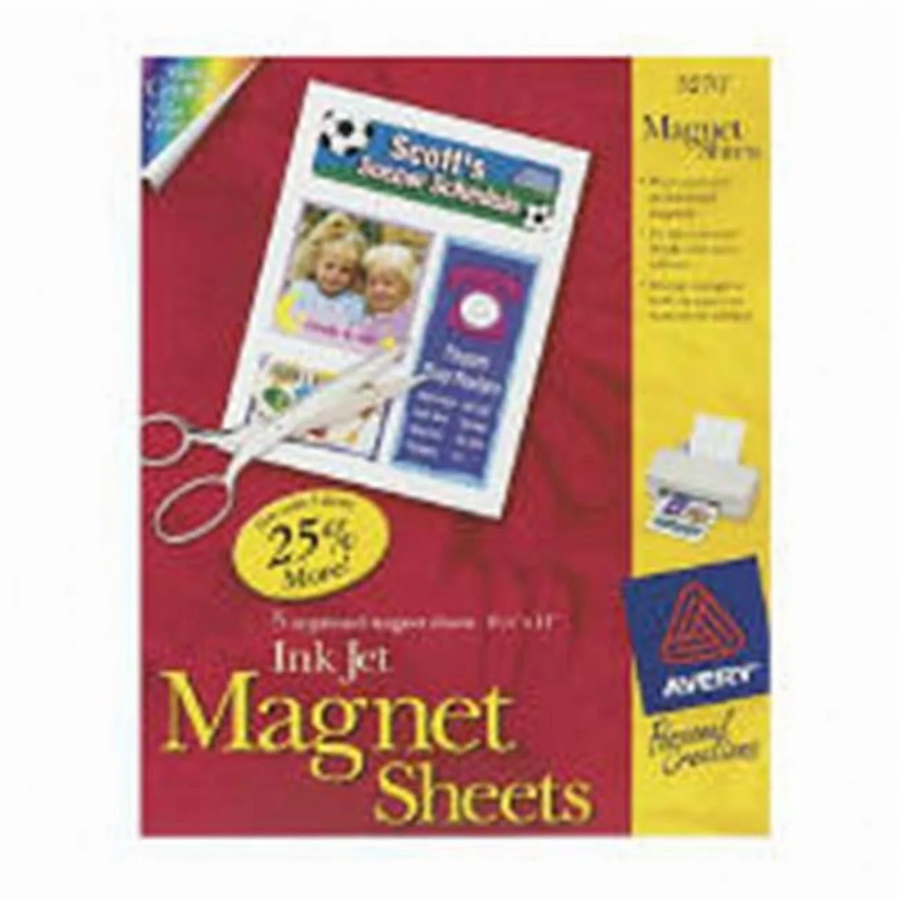 Avery Printable Magnetic Sheets Inkjet Printer Compatible 8 5 X 11 5 Sheets For Custom Refrigerator Magnets 3270 Walmart