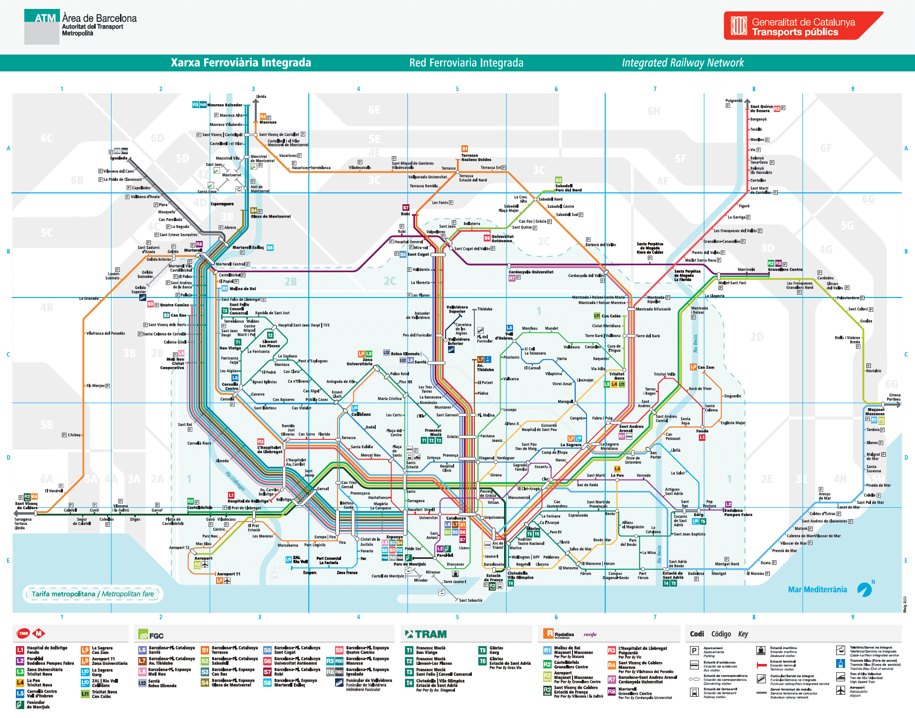 Barcelona Metro Map With Zones And Tourist Attractions Printable PDF Barcelona Metro Map With Zones And Tourist Attractions Printable PDF