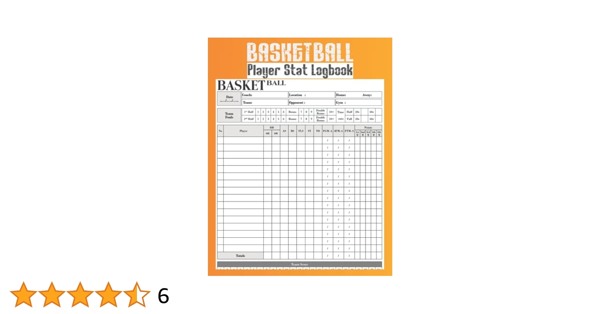 Basketball Player Stat Logbook A Basketball Stats Book For Coach To Record Track All Personal Players Stats Includes Court Maps To Track Shot Location Skills Drills Large Print 8 5 11 in S B