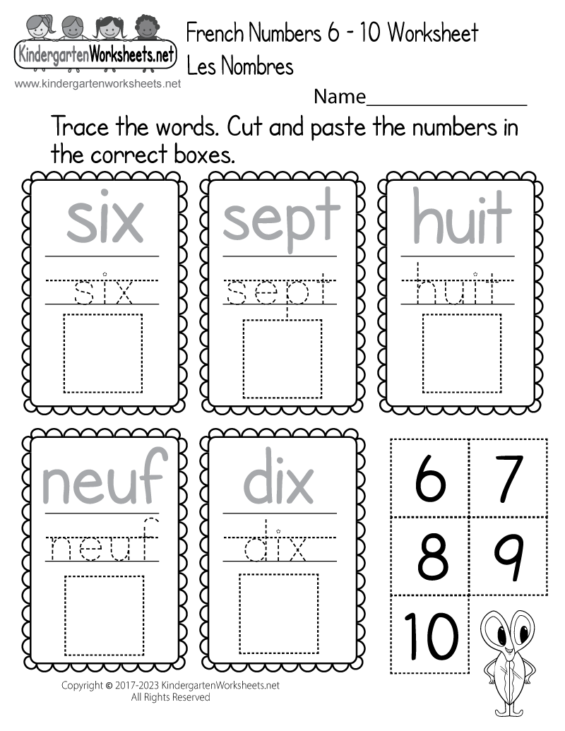 Printable Beginner French Worksheets