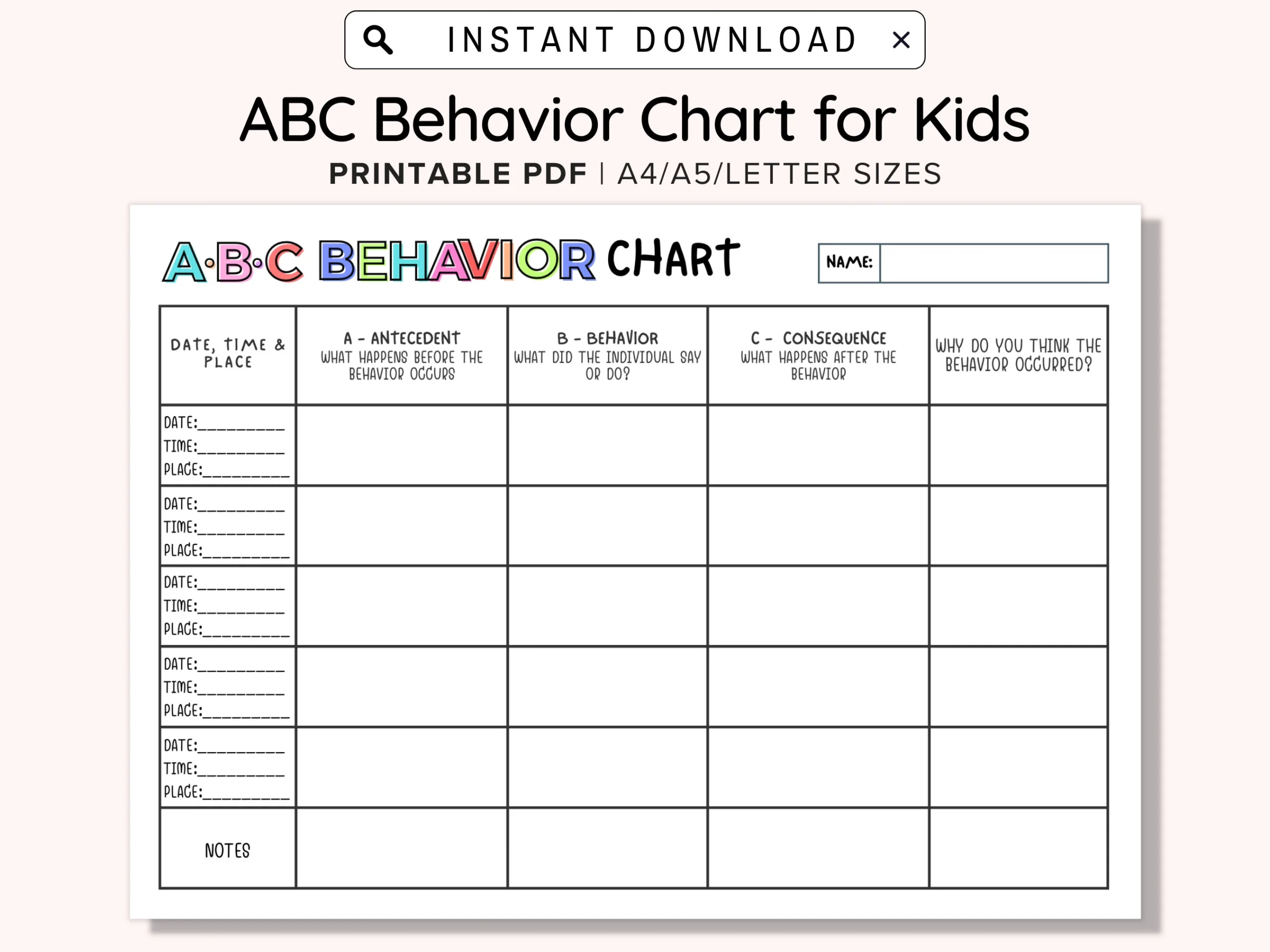 Behavior Chart For Kids Behavior Chart Behavior Reward Chart Behavior Chart For Kids Behavior Chart Behavior Reward Chart