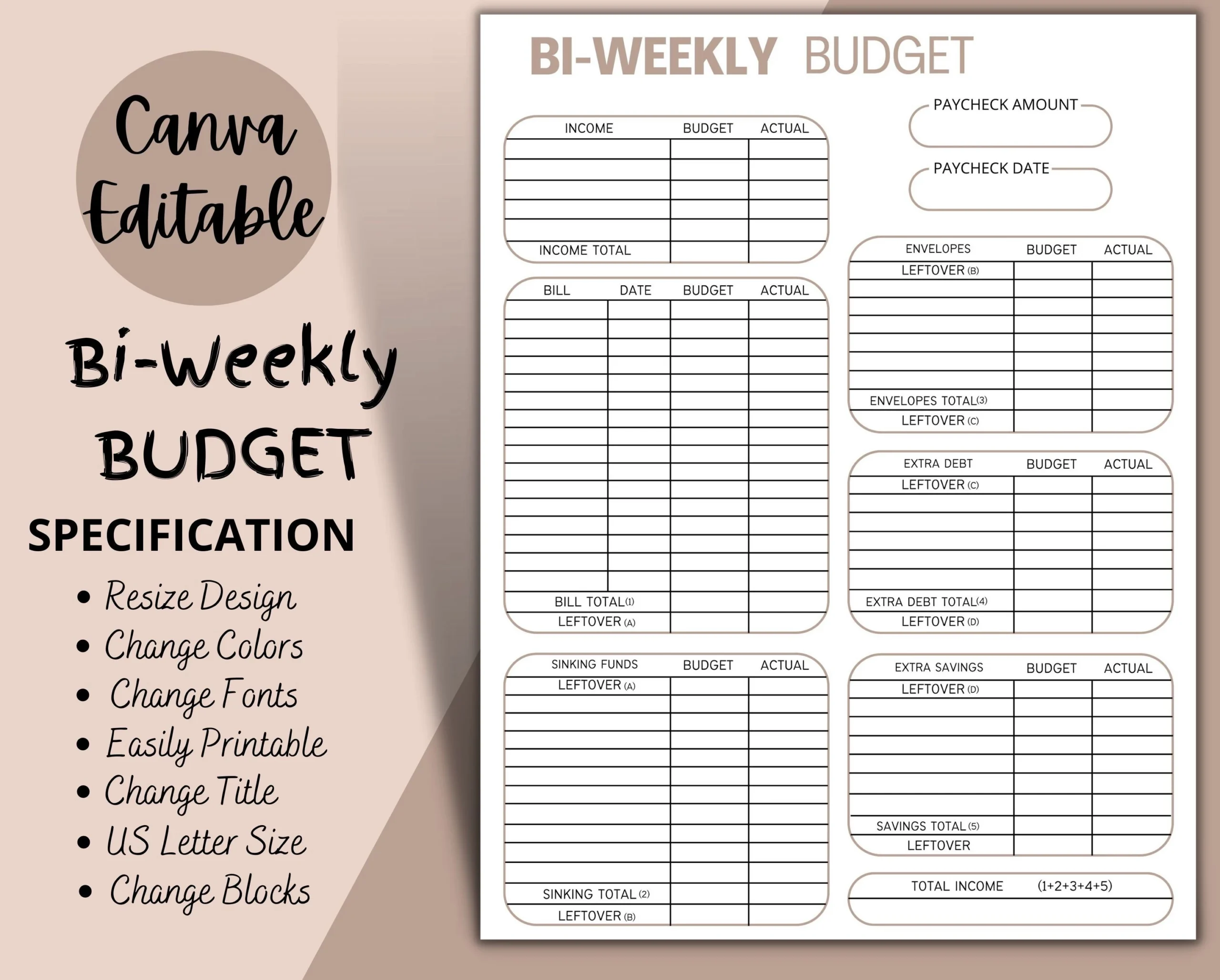 Free Printable Weekly Budget Worksheet