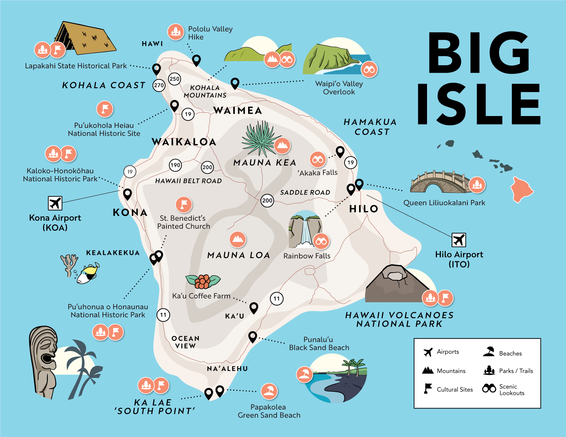 Printable Map Of Big Island