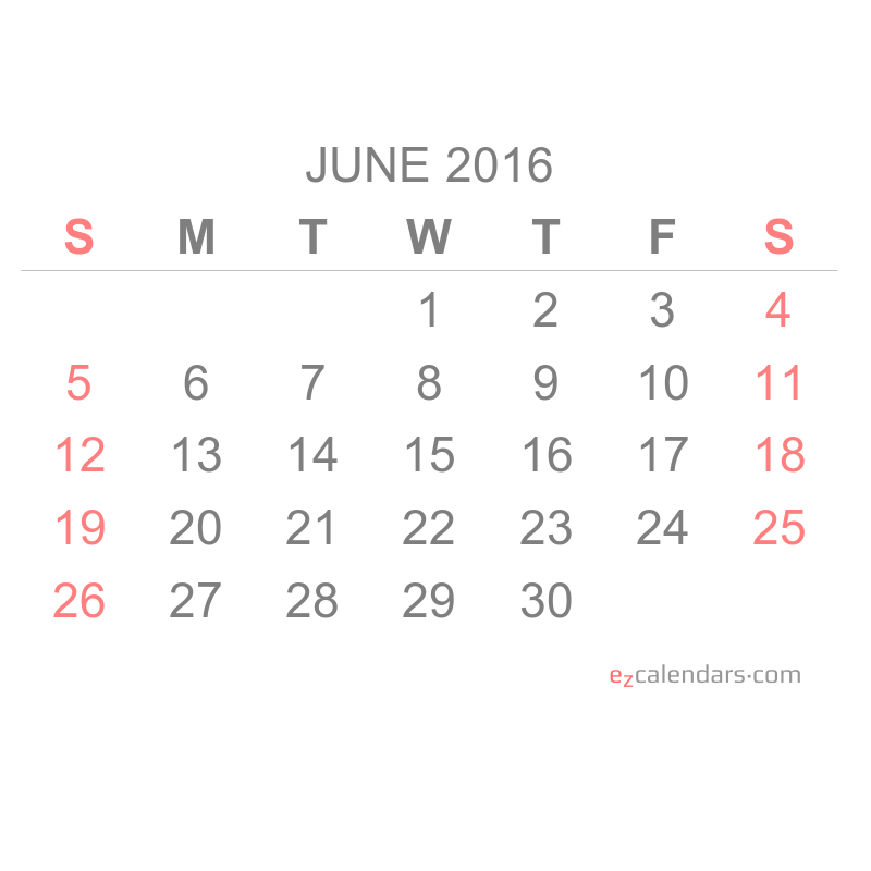 Big Letters Big Numbers Monthly Calendar EzCalendars