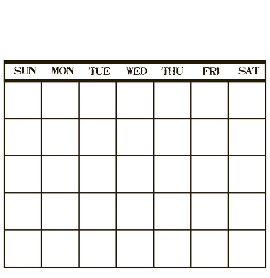 Black And White Stamped Calendar Paper 1320LLC