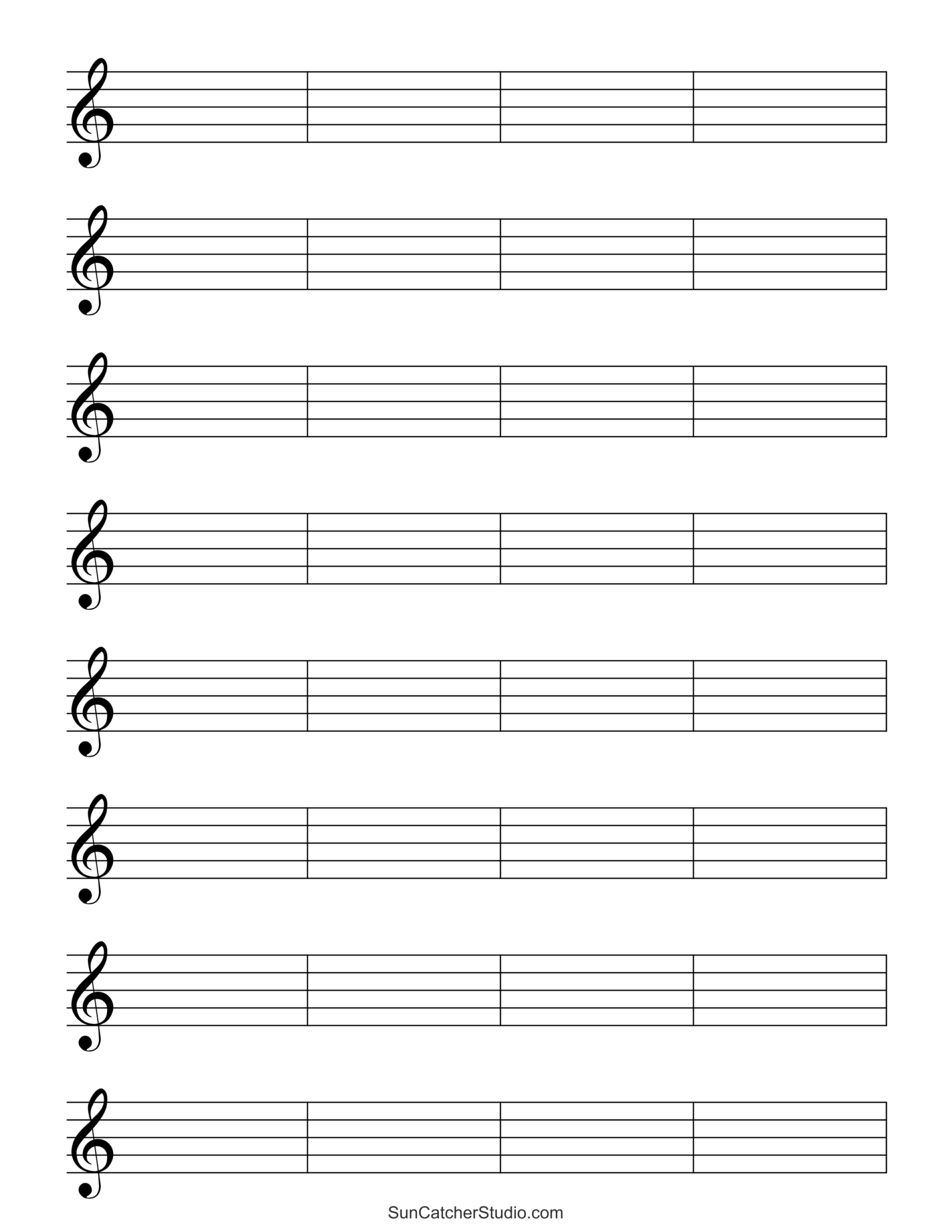 Free Printable Blank Music Sheets Pdf