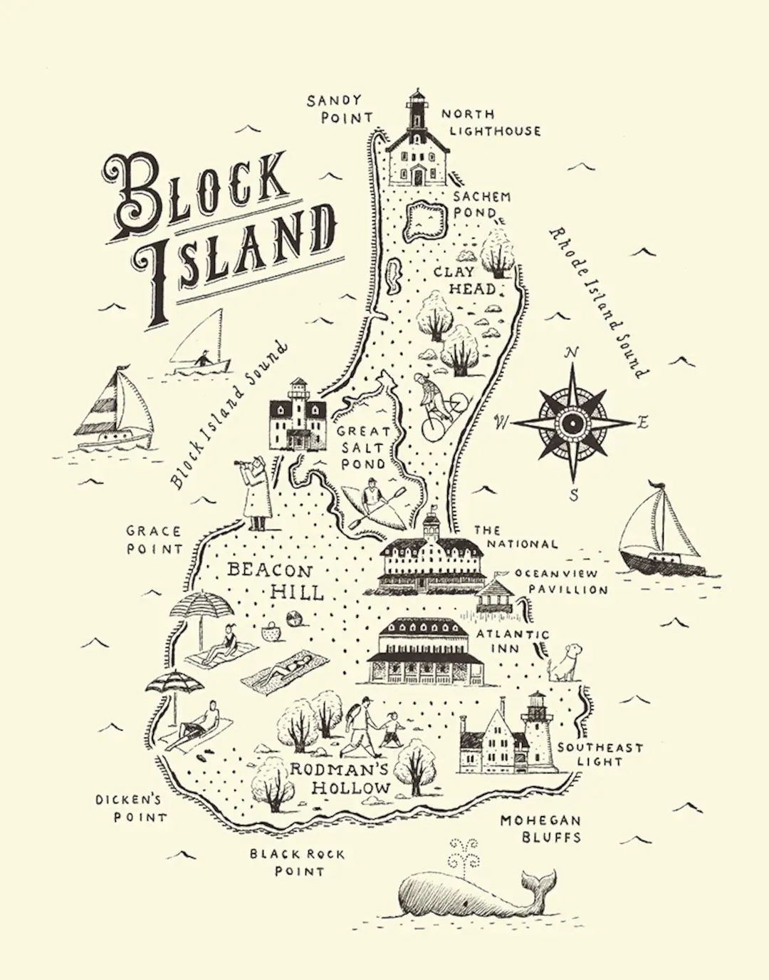Printable Block Island Map