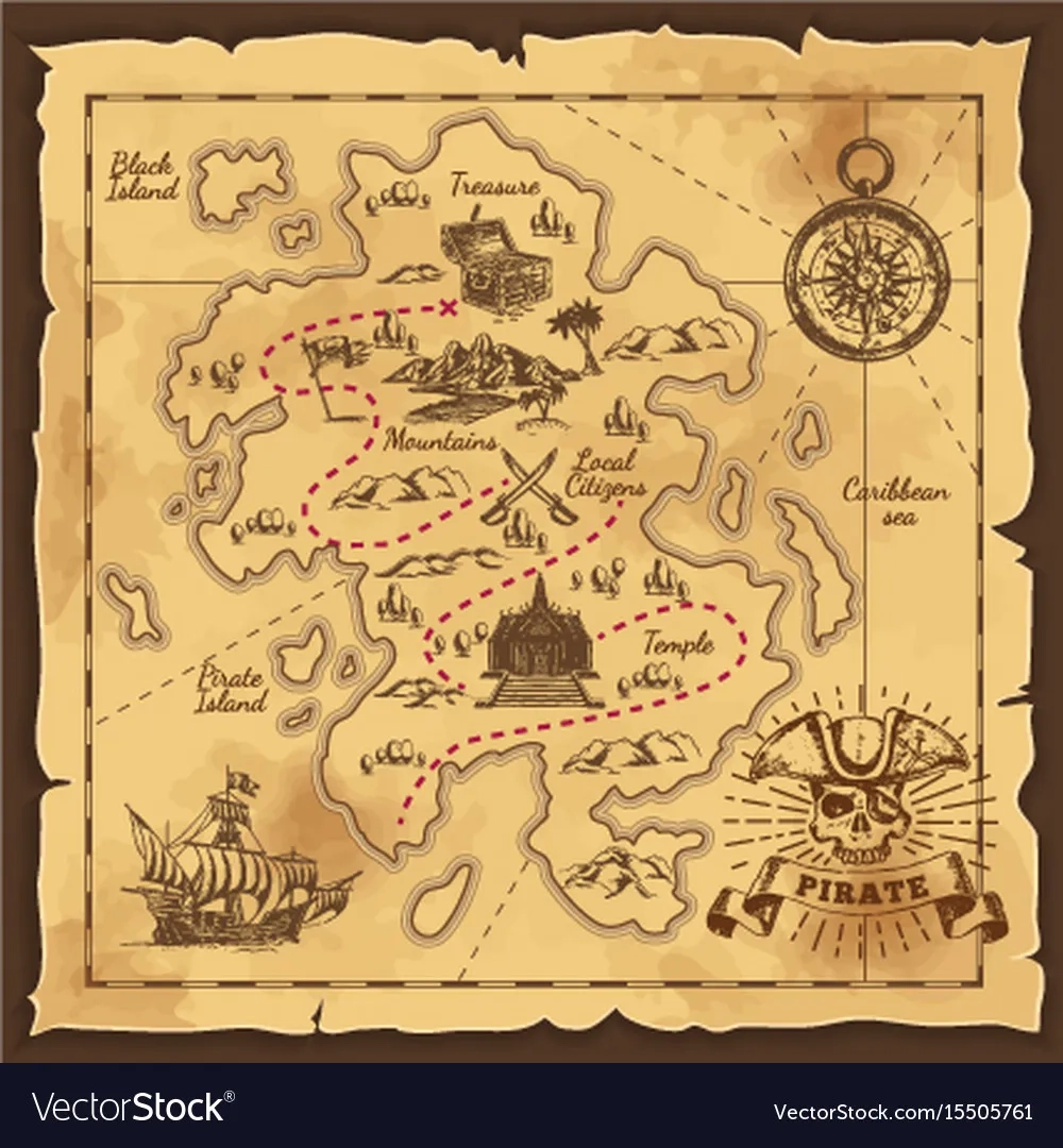 Blue Birthday Banner Printable Kids Pirate Treasure Map Printable Maps Treasure Map Pirate Maps Treasure Maps Kids Art Prints Daniella Ballard Baby Shower Pirate Decorations