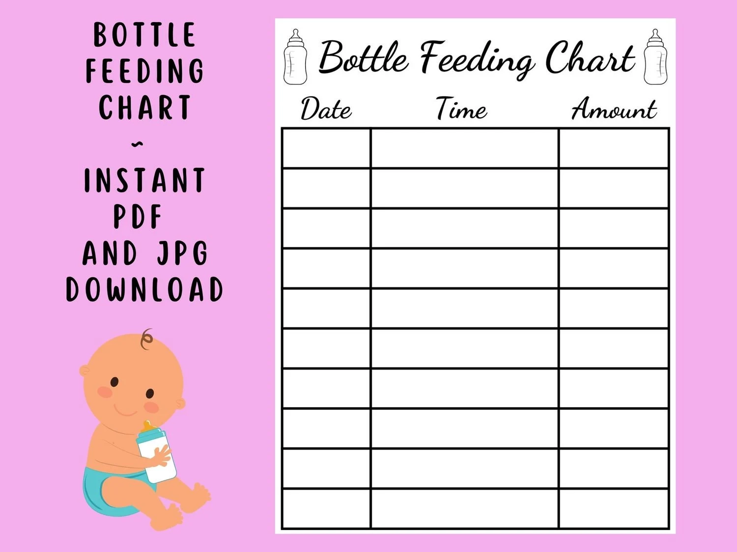 Bottle Feeding Chart Printable