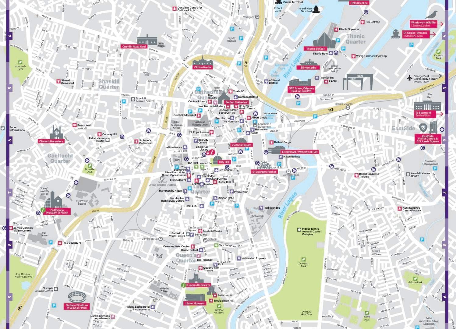 Belfast City Map Printable