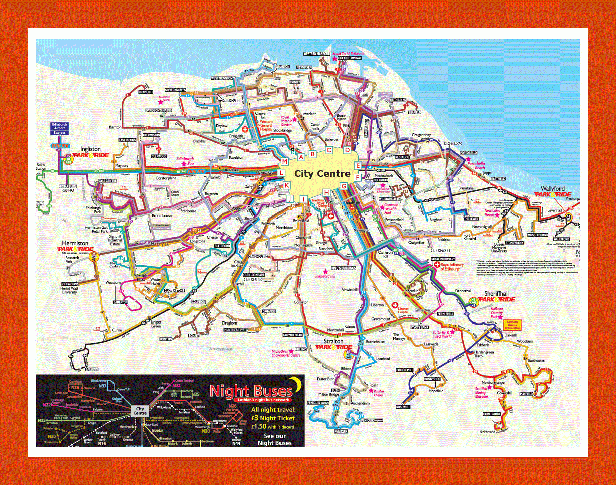 Edinburgh City Map Printable Edinburgh City Map Printable