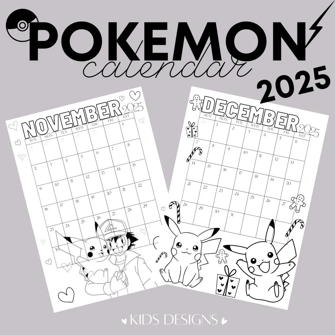 Printable Pokemon Calendar
