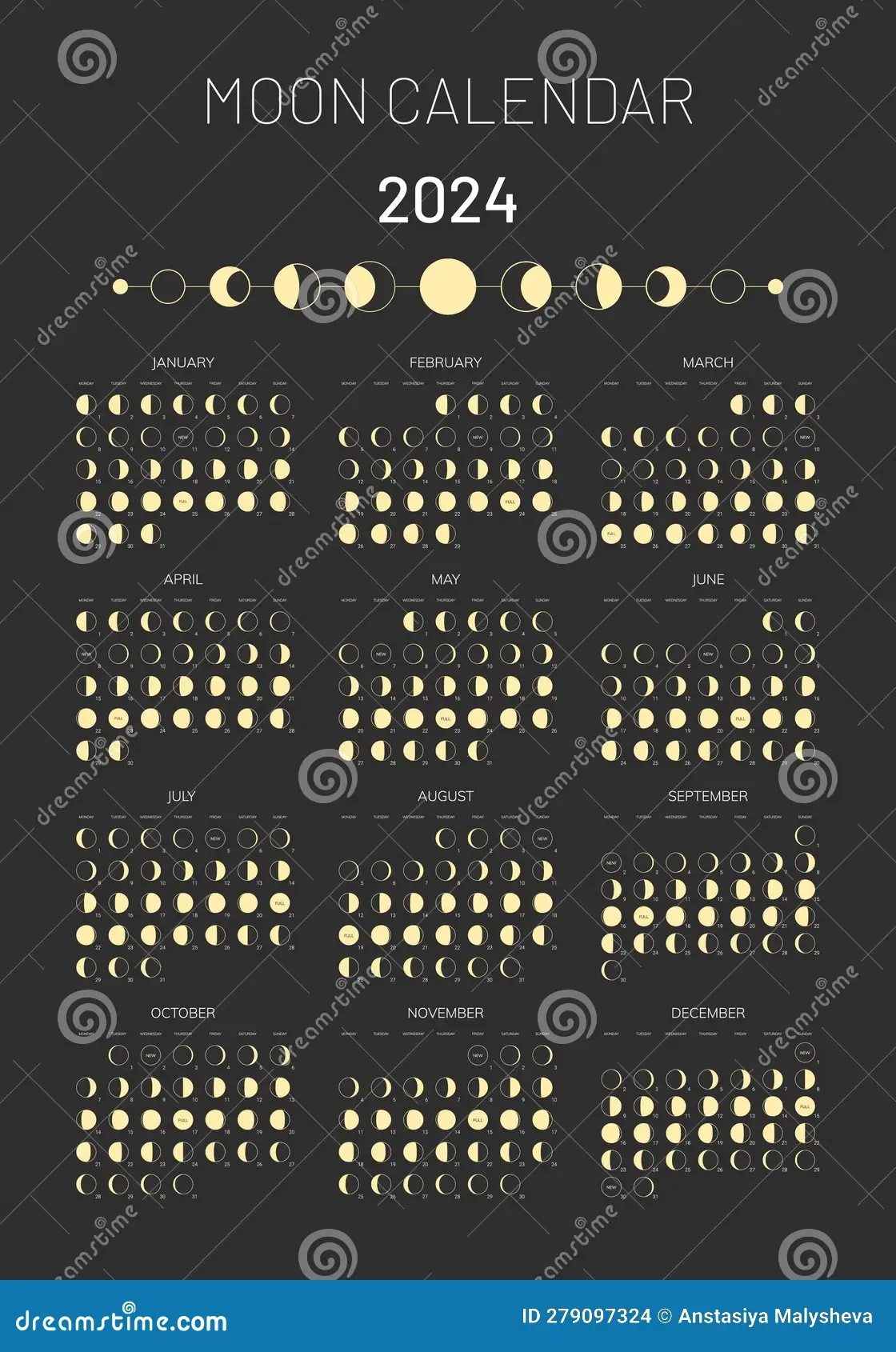 Lunar Calendar Printable
