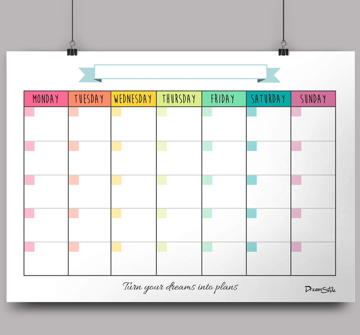 Calendar Monthly Planner Free Printable Behance