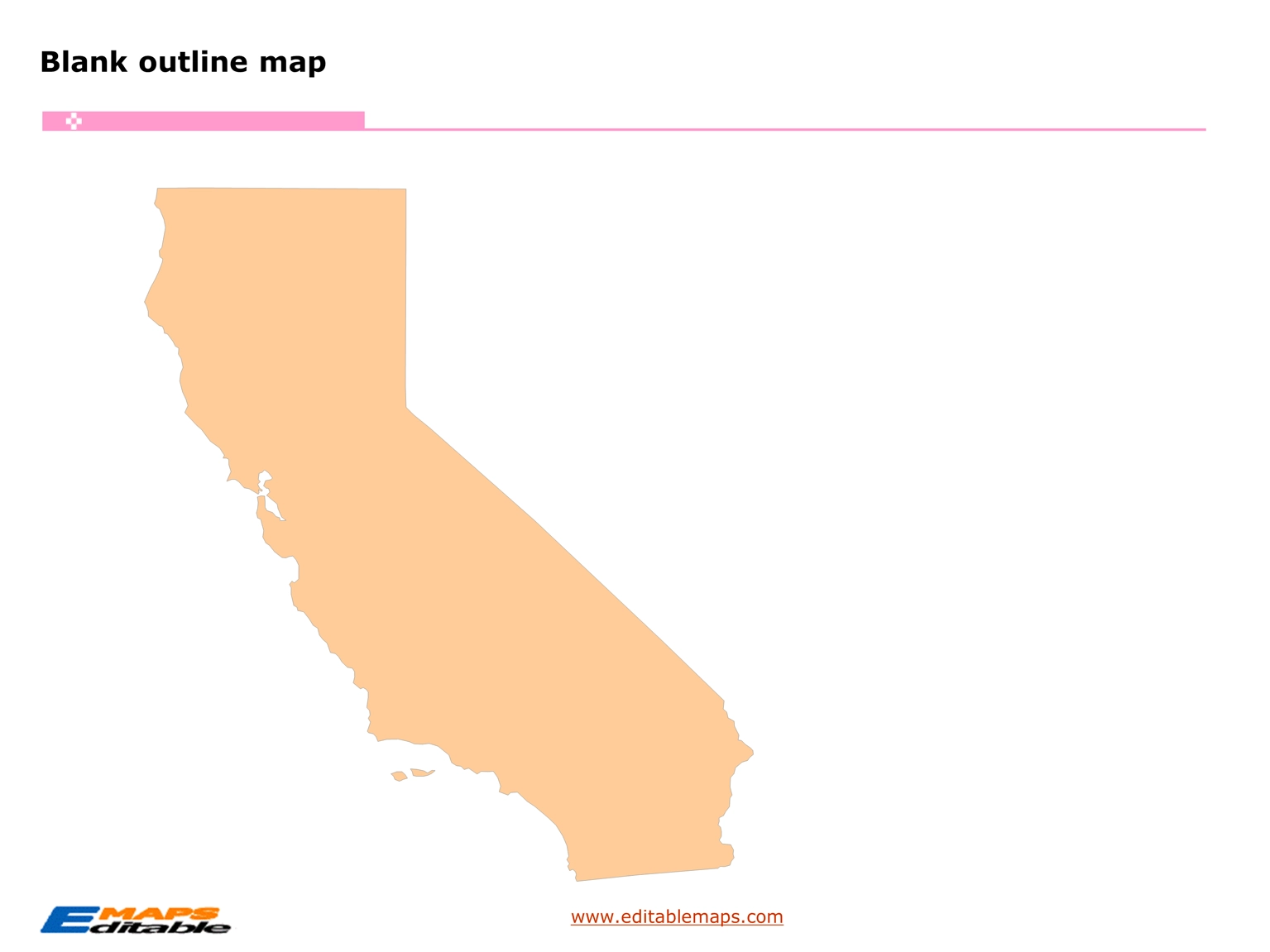 Printable Blank Map Of California