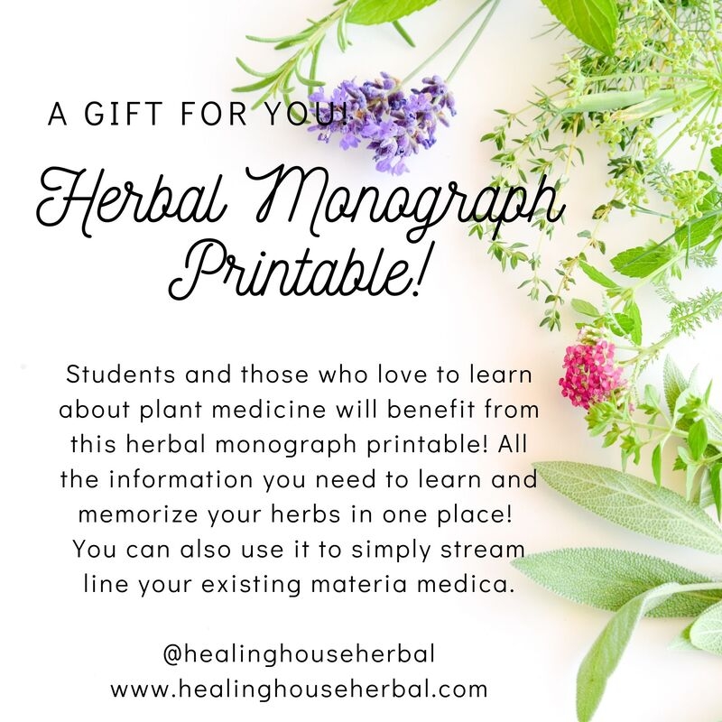 Free Printable Medicinal Herb Chart