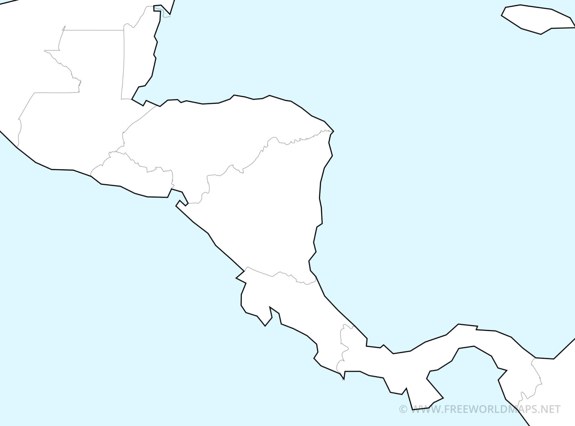 Central America Map Quiz Printable