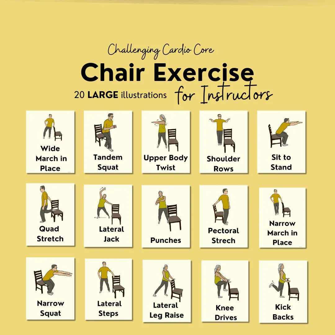 Chair Exercise Visuals For Senior Exercise Cue Cards For Fitness Instructor Fitness Illustration Pdfs For Personal Trainer Group Exercise Etsy Chair Exercise Visuals For Senior Exercise Cue Cards For Fitness Instructor Fitness Illustration Pdfs For Personal Trainer Group Exercise Etsy