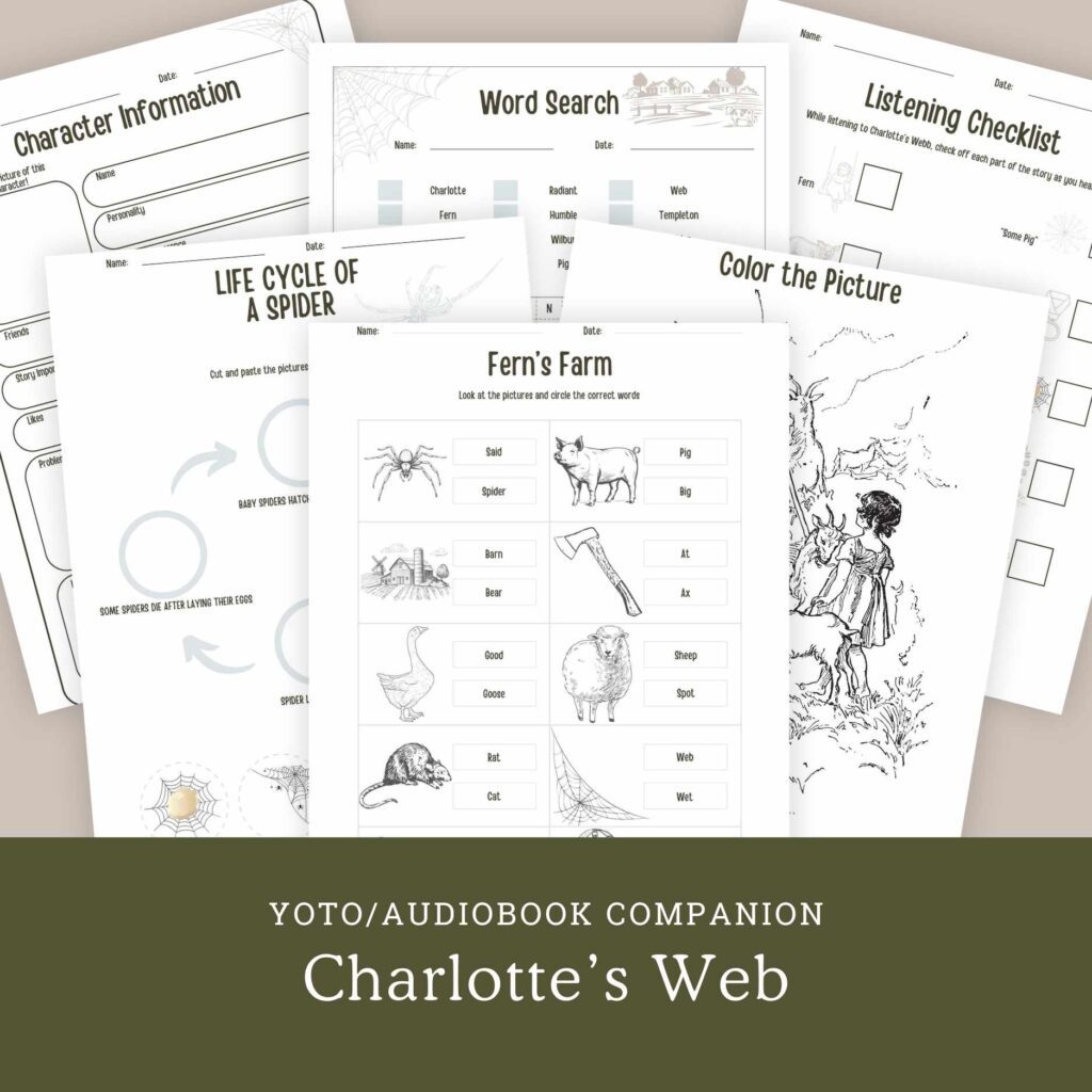 Charlotte s Web Free PDF Printable For Yoto Quiet Life Farm Charlotte s Web Free PDF Printable For Yoto Quiet Life Farm