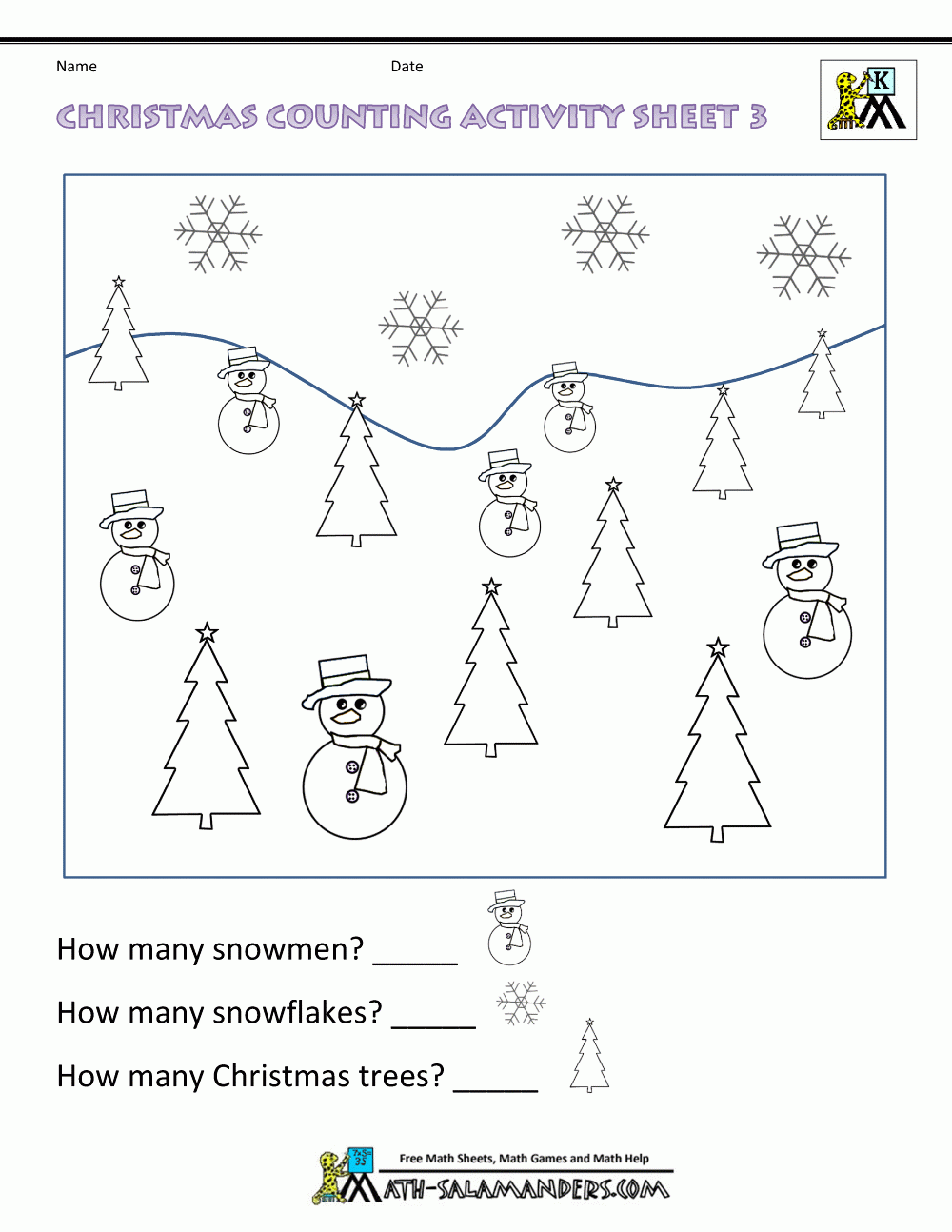Free Printable Christmas Math Sheets