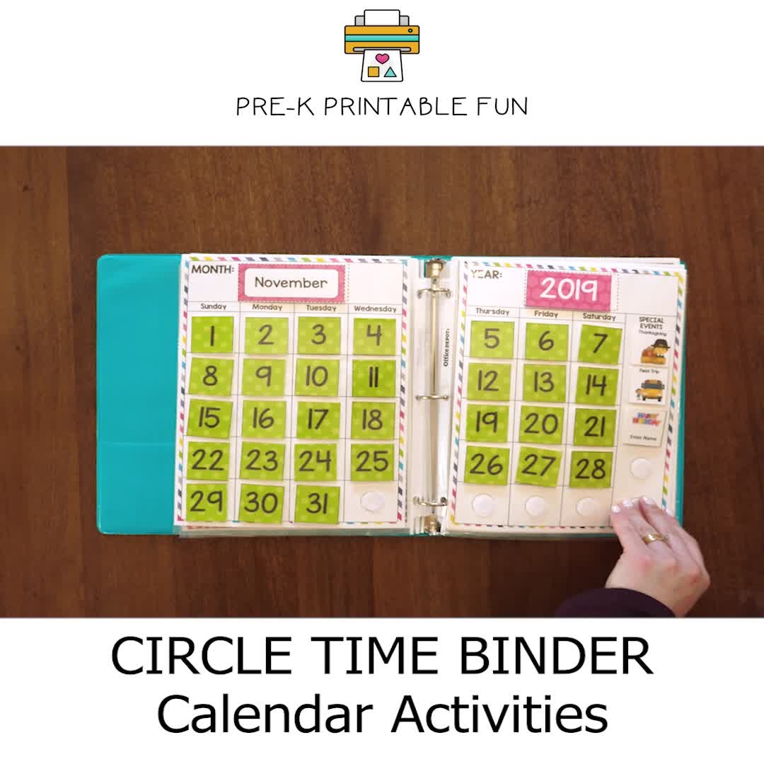 Printable Circle Time Calendar