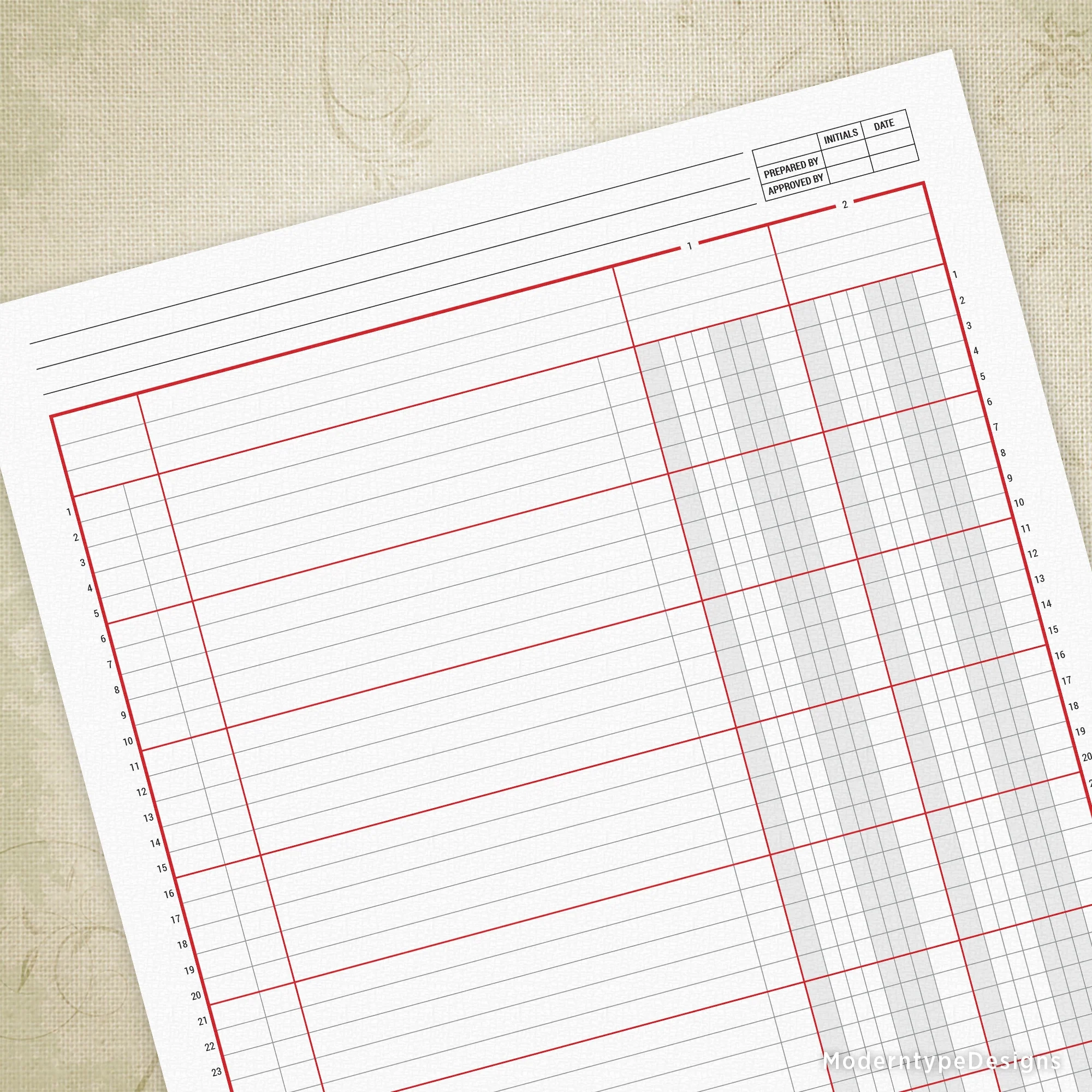 Columnar Worksheet Printable 2 Columns