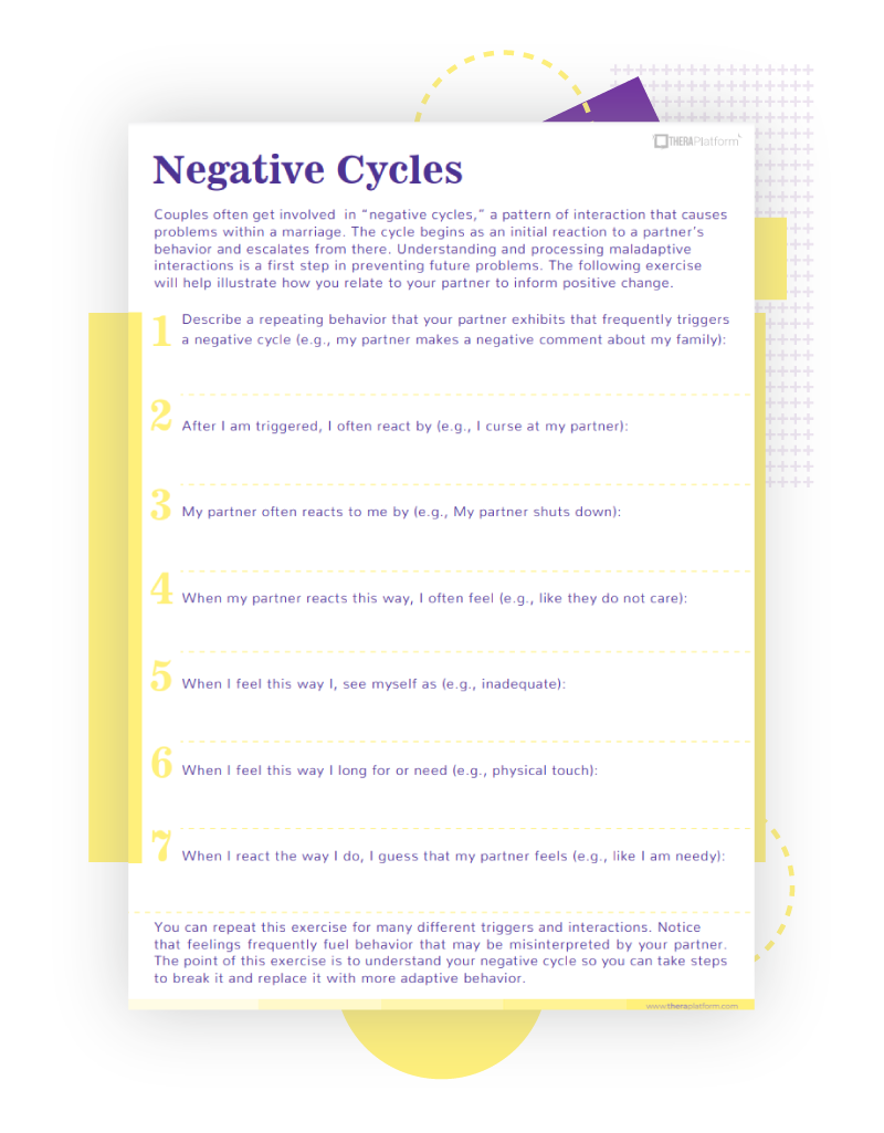 Couples Therapy Worksheets
