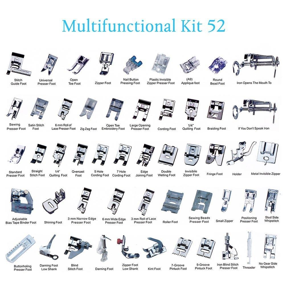 CraftsCapitol Premium Master Sewing Machine Presser Foot Set 52PCS CraftsCapitol Premium Master Sewing Machine Presser Foot Set 52PCS