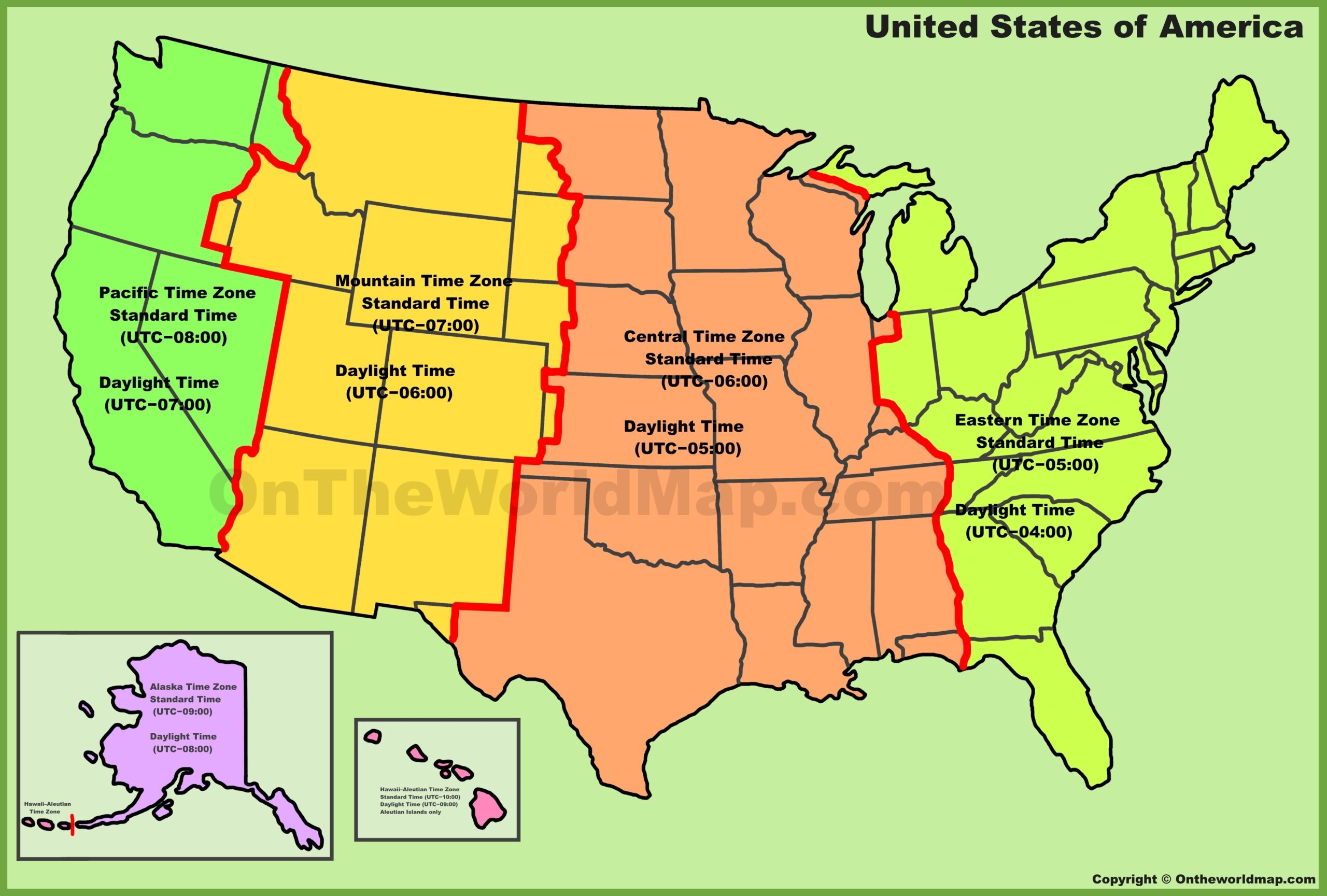 Us Time Zone Map Printable Us Time Zone Map Printable