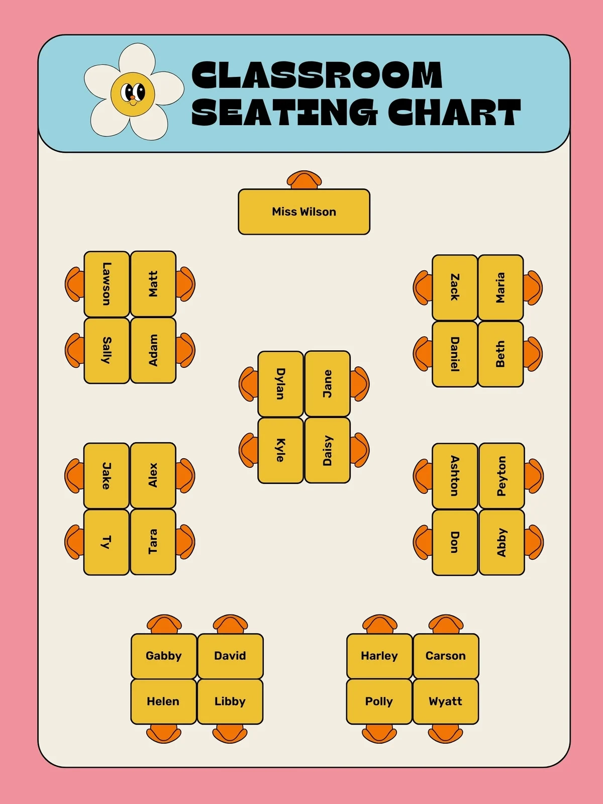 Customize 83 Classroom Seating Charts Templates Online Canva